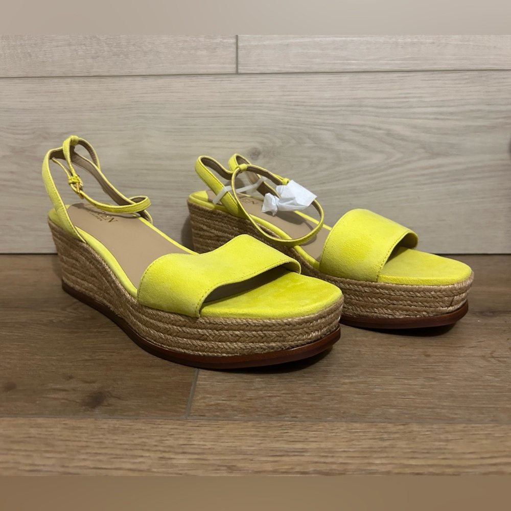 Lauren Ralph Lauren Women's Leona Suede Espadrille Wedge Sandal 8.5 B